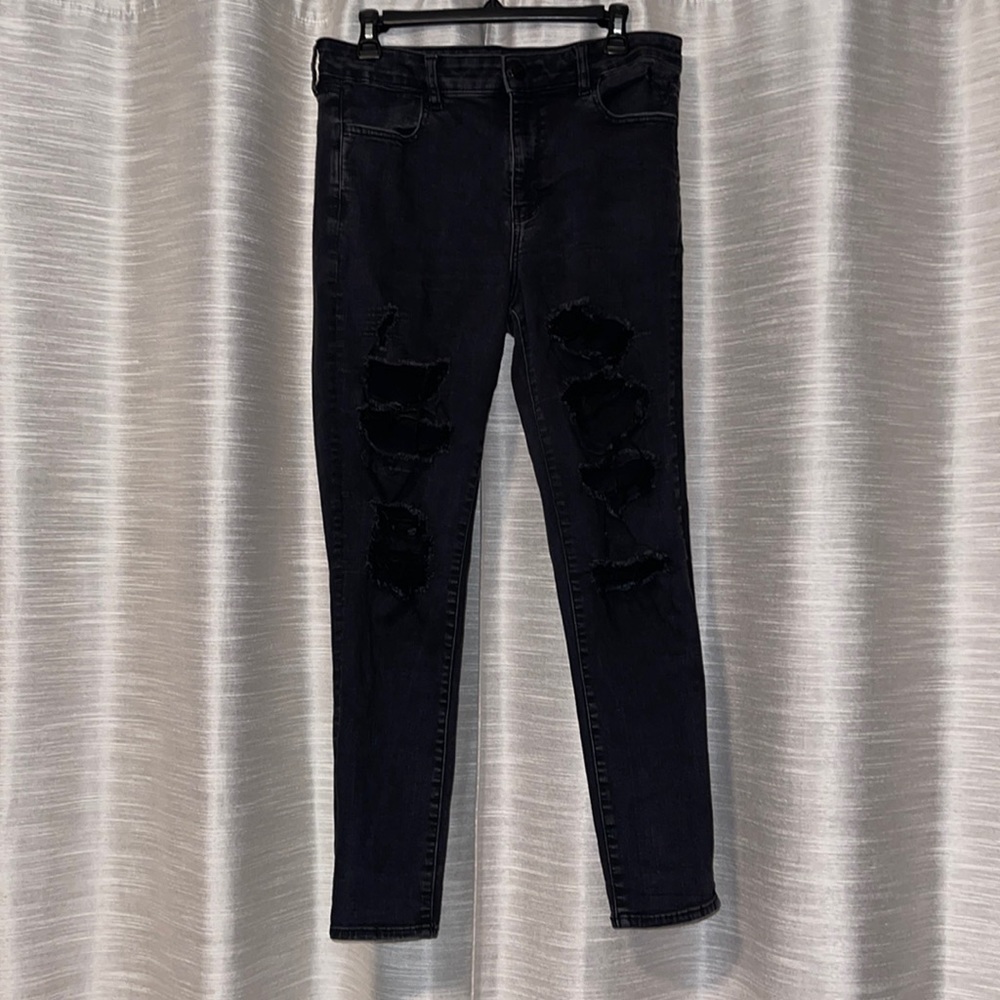 American Eagle Black Ripped Jeans